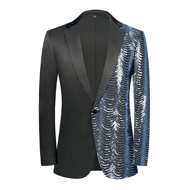 Men's Silver Sequins Blazer  #S8240