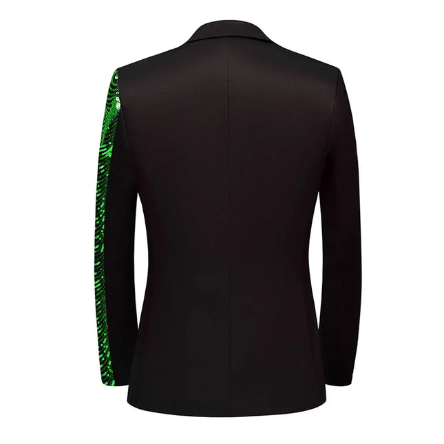 Men's Green Sequins Blazer  #S8239
