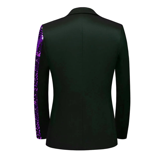 Men's Purple Sequins Blazer  #S8241