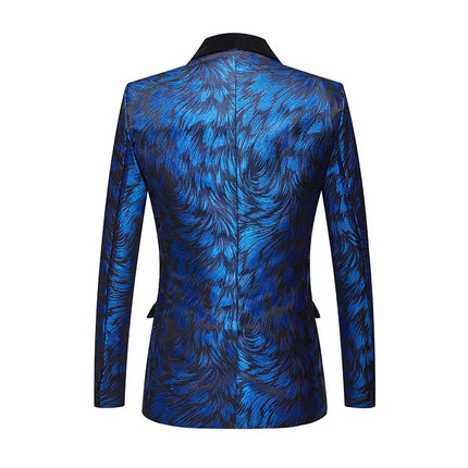 Men's Multicolor Textured 3-Piece Suit  #S8504-3