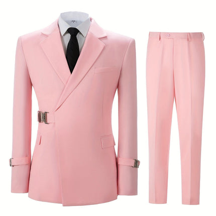 Men's 2pcs Suit #25062498 - Suits | Pink / XS