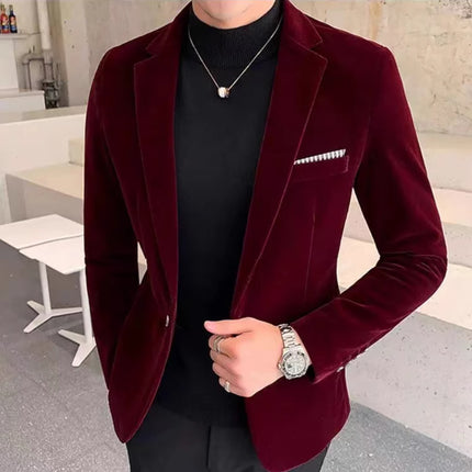 Men's Velvet Blazer #25627022 - Blazers | Blue / M