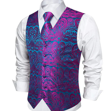 Men's Vest Tie Handkerchief Set #25061019 - Vests | Color1 / S