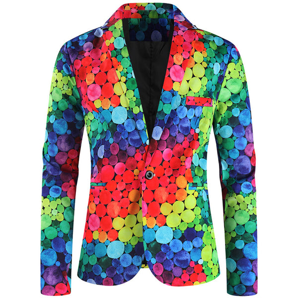 Men's Multi-Color Printed Suit #2TZ234
