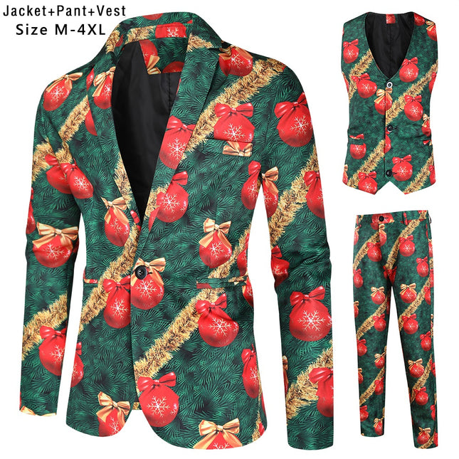 Men's Colorful Three Piece Suit #3TZMK40 - Suits | Multicolour / M