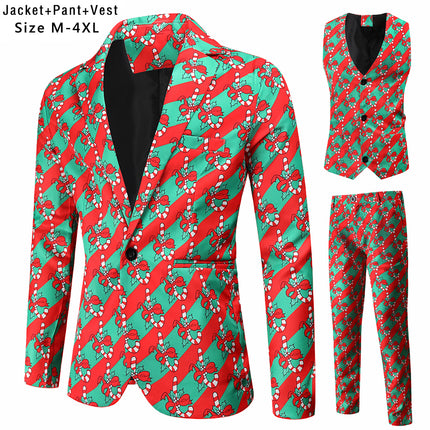Men's Colorful Three-Piece Suit #3TZMK45 - Suits | Multicolour / M