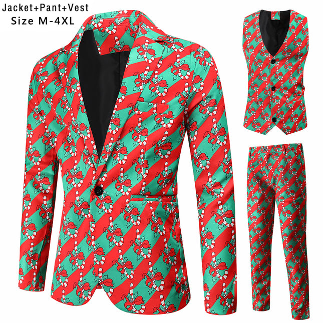 Men's Colorful Three-Piece Suit #3TZMK45 - Suits | Multicolour / M