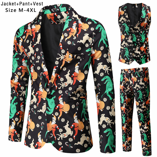 Men's Colorful Three Piece Suit #3TZMK49 - Suits | Multicolour / M