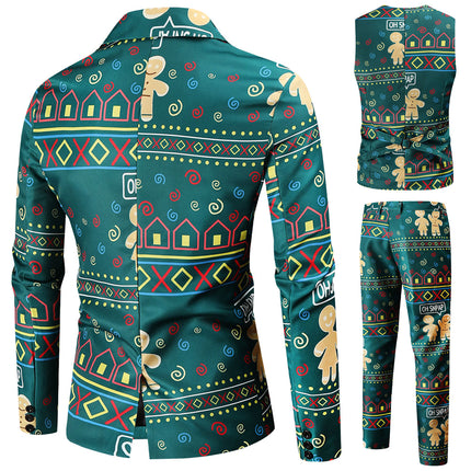 Men's Vintage Three Piece Suit #3TZMK52 - Suits | Multicolour / M