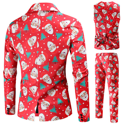 Men's Christmas Three Piece Suit #3TZMK54 - Suits | Multicolour / M