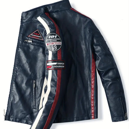 Men's Biker Jacket #25061244 - | Red / 2XS