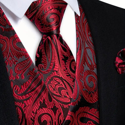 Men's Vest Tie Handkerchief Set #25061019 - Vests | Color1 / S