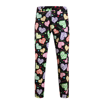 Men's Colorful Heart Print Suit #2TZ-XX236 - Suits | Multicolour / M