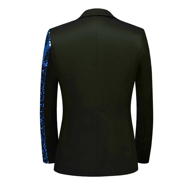 Men's Blue Sequins Blazer  #S8237