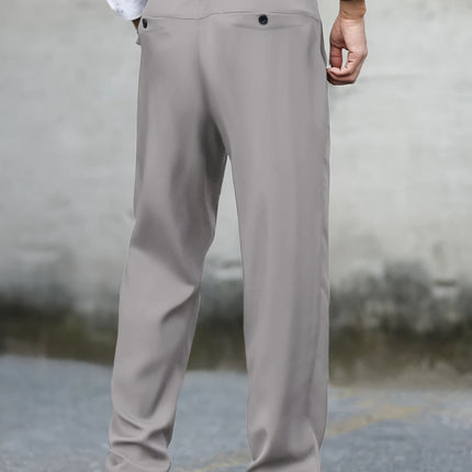 Men's Classic Straight Pants #25627025 - Pants | Deep gray / S