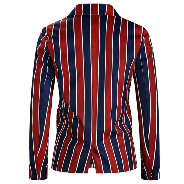 Men's Vintage Striped Blazer #X311