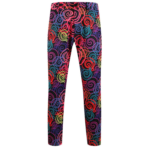 Men's Colorful Swirl Suit #2TZ-XX1137