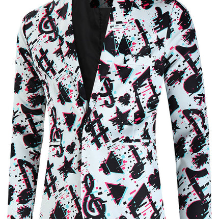 Men's Multi-color Printed Suit - Stylish & Comfortable - Suits | Multicolour / M