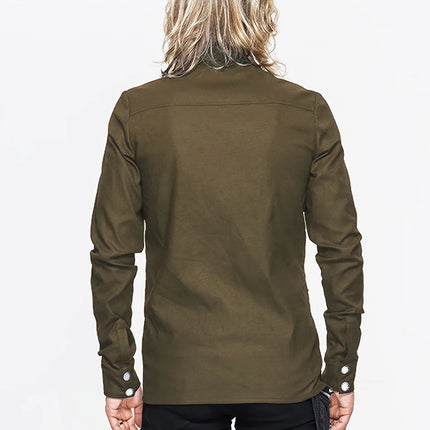 Men's Gothic Rivet Shirt #25625015 - | Burgundy / M