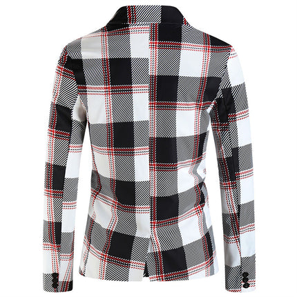 Men's Classic Plaid Blazer #X6111 - Blazers | Multicolour / M