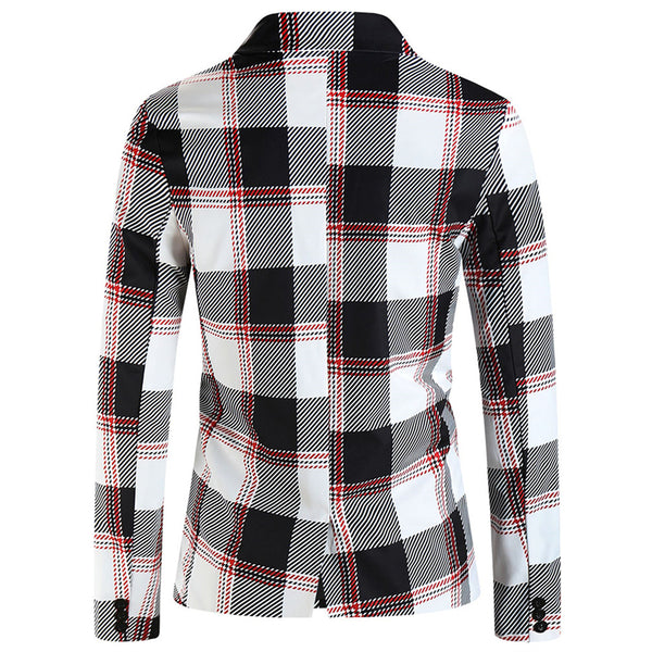 Men's Classic Plaid Blazer #X6111