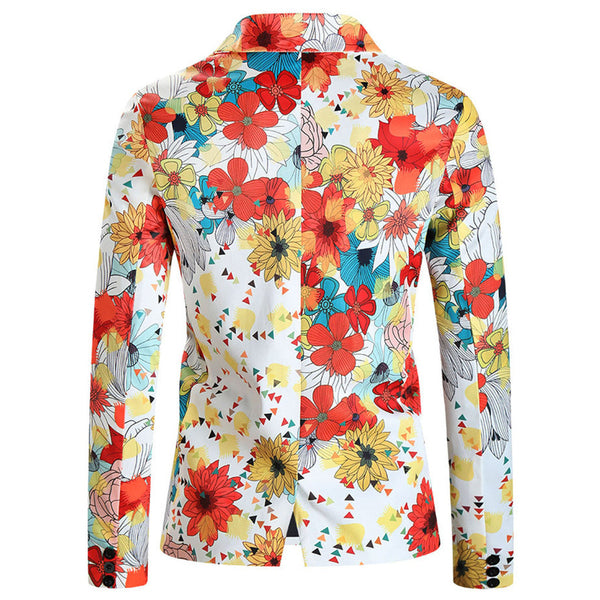 Men's Colorful Floral Blazer #X317