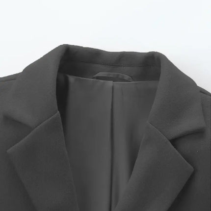 Men's Elegant Overcoat #25061025 - | Black / S