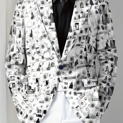 Men's Trendy Print Blazer #25062397 - Blazers | Color4 / S