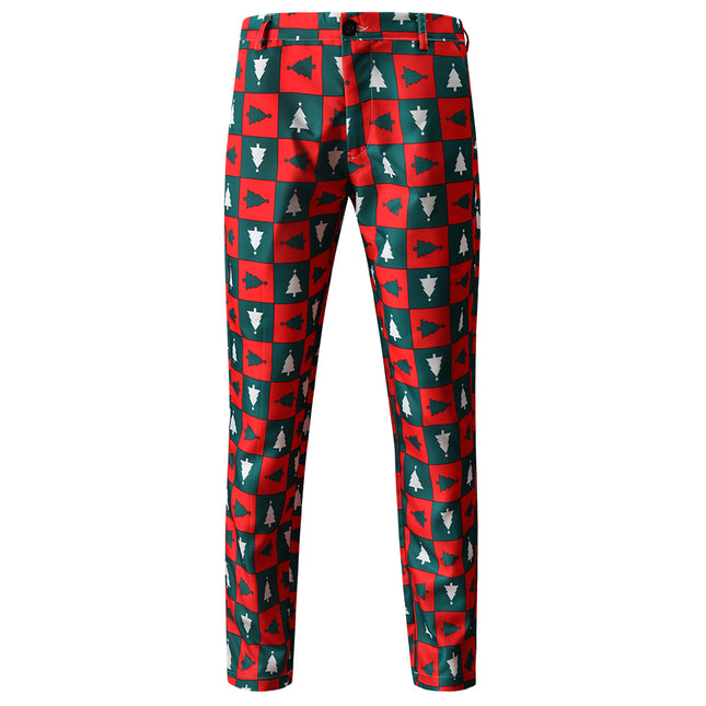 Men's Christmas Plaid Printed Pants #XK43 - Pants | Multicolour / M