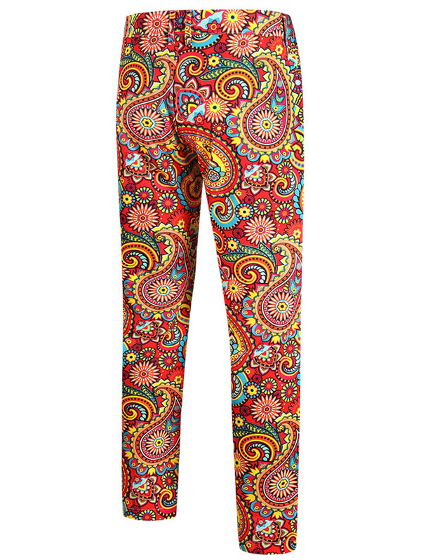 Ethnic Style Colorful Casual Trousers