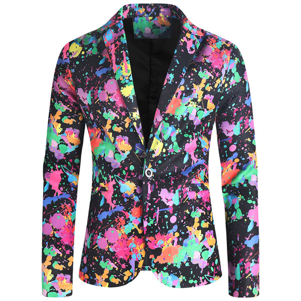 Men's Colorful Printed Suit #2TZ162