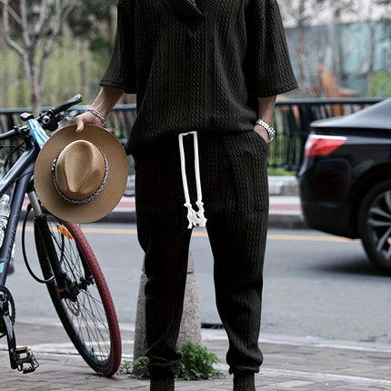 Men's Casual Knitwear Set #25062401 - | Black / S