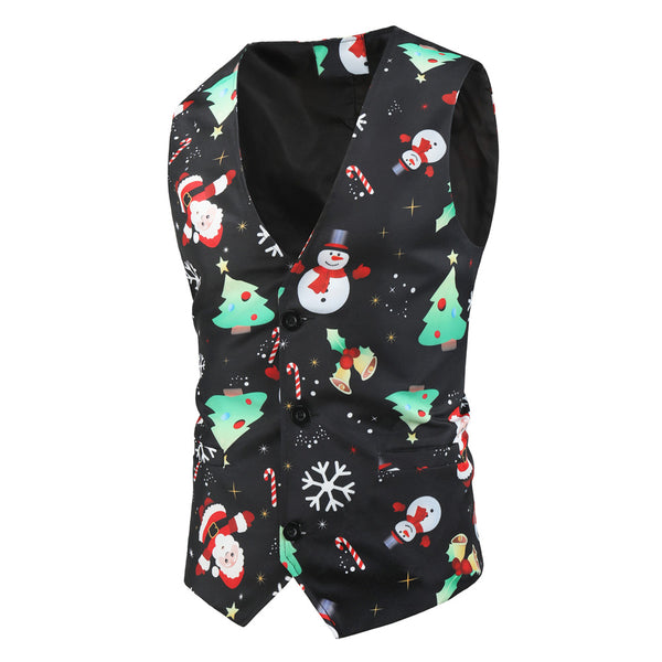 Men's Christmas Print Vest #MJ024
