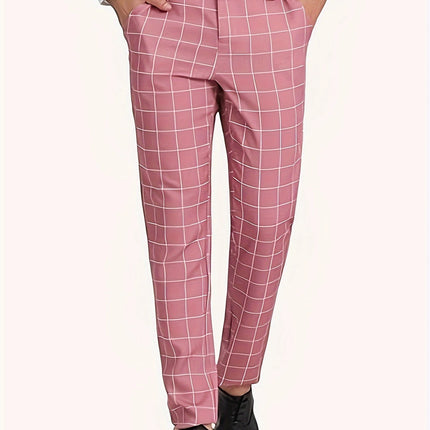 Men's Classic Plaid Pants #25061772 - Pants | Pink / S