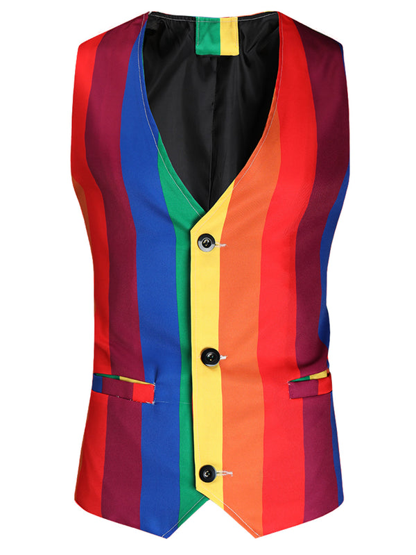 Men's Rainbow Vest Suit