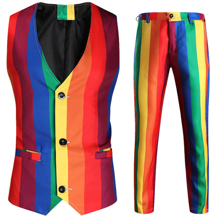 Men's Rainbow Vest Suit - Vests | Rainbow / M