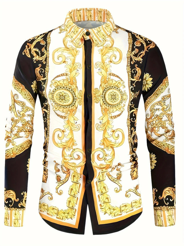 Men's Luxury Baroque Shirt #25625018 - | Black / S