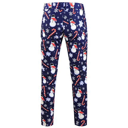 Men's Christmas Printed Vest Suit #2TZMK656 - Suits | Multicolour / M