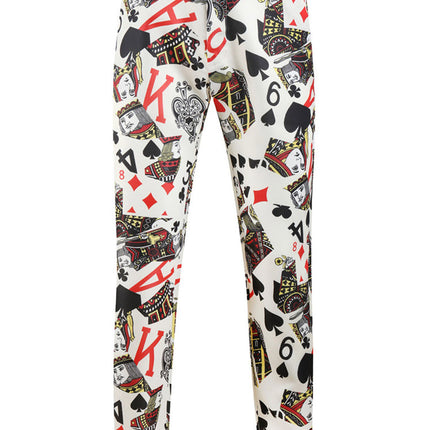 Men's Poker Print Vest Suit - Vests | Multicolour / M