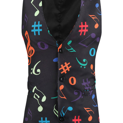 Men's Black Casual Vest Suit - Vests | Black / M