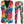 Men's Colorful Printed Vest Suit