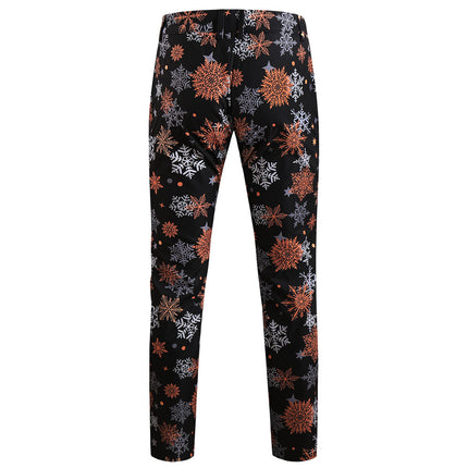 Men's Snowflake Print Vest Suit #2TZMK659 - Suits | Multicolour / M