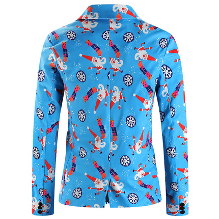 Men's Fresh Printed Suit #2TZ652 - Suits | Blue / M