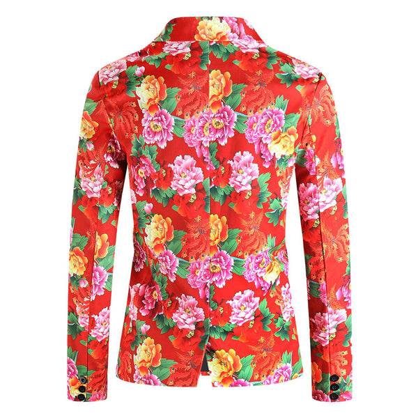 Men's Vivid Floral Blazer #X901