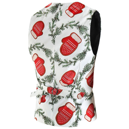 Men's Christmas Gloves Vest Suit #2TZMK651 - Suits | Multicolour / M