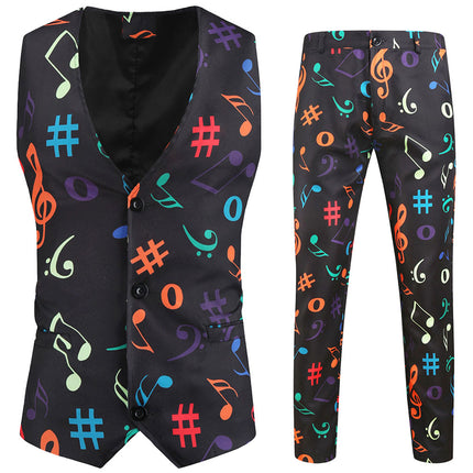 Men's Black Casual Vest Suit - Vests | Black / M