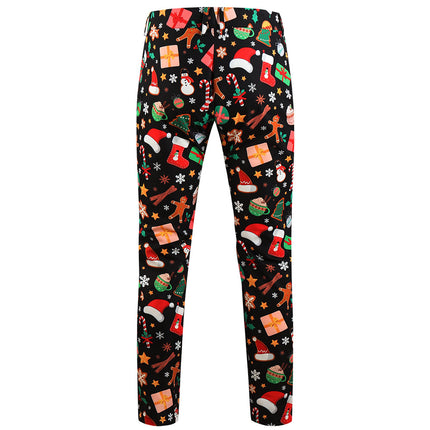 Men's Christmas Print Pants #XK655 - Pants | Multicolour / M