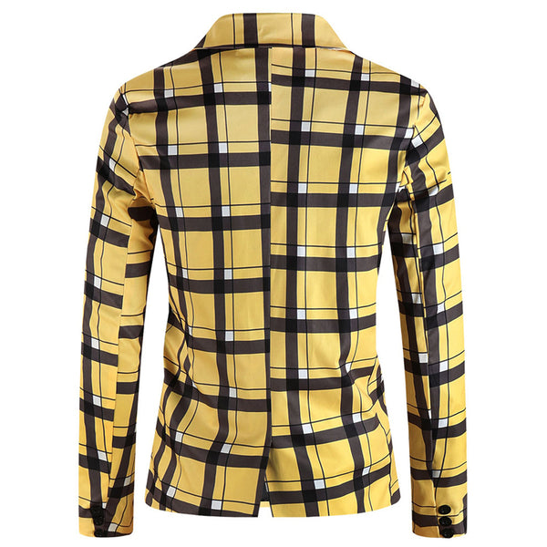 Men's Classic Plaid Blazer #X6020