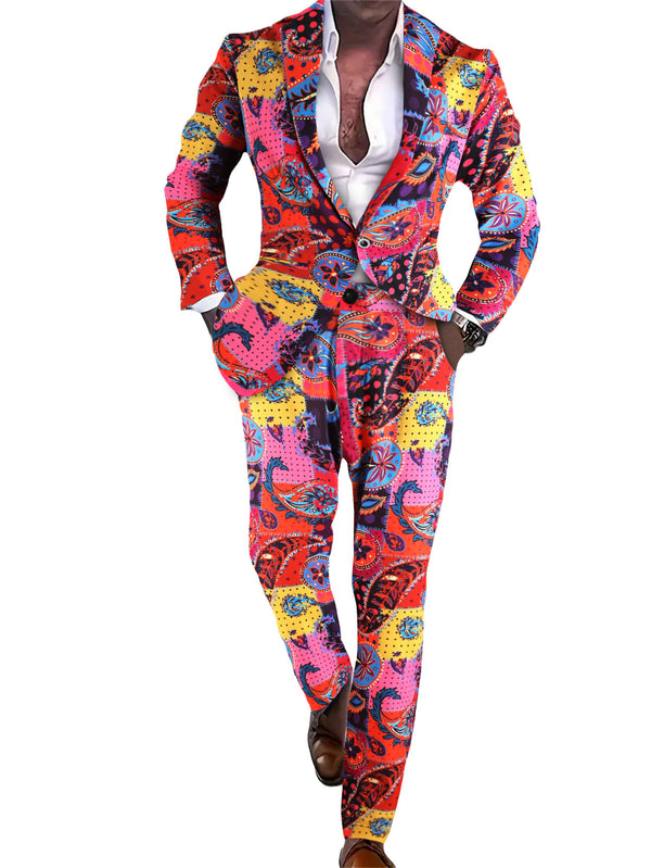 Men's Print Suit #2TZ2505