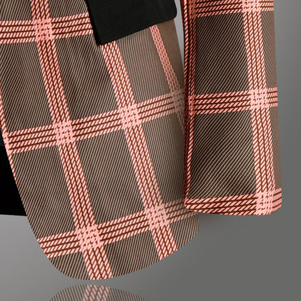 Men's Plaid Blazer - Slim Fit Stylish Checkered Suit Jacket for Parties & Weddings - Blazers | Blue Plaid / M